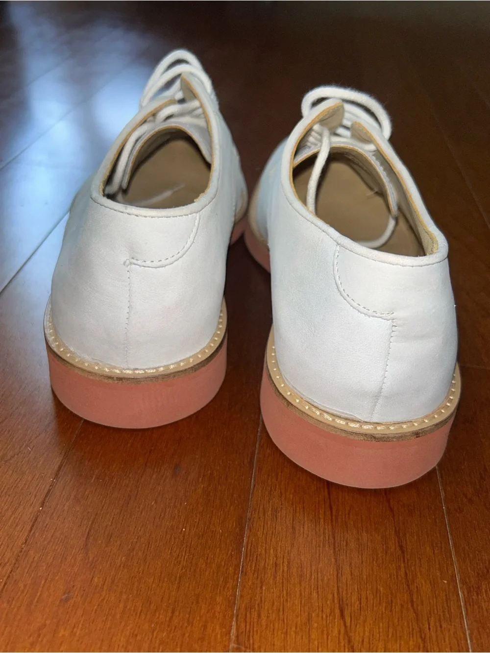 ORVIS Suede Leather Buckskin Lace-Up Oxford Shoes White Men's 8.5M Dadcore